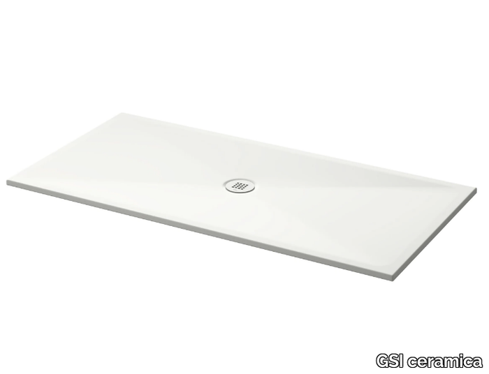 H2 160x80 - Ceramic shower tray _ GSI ceramica