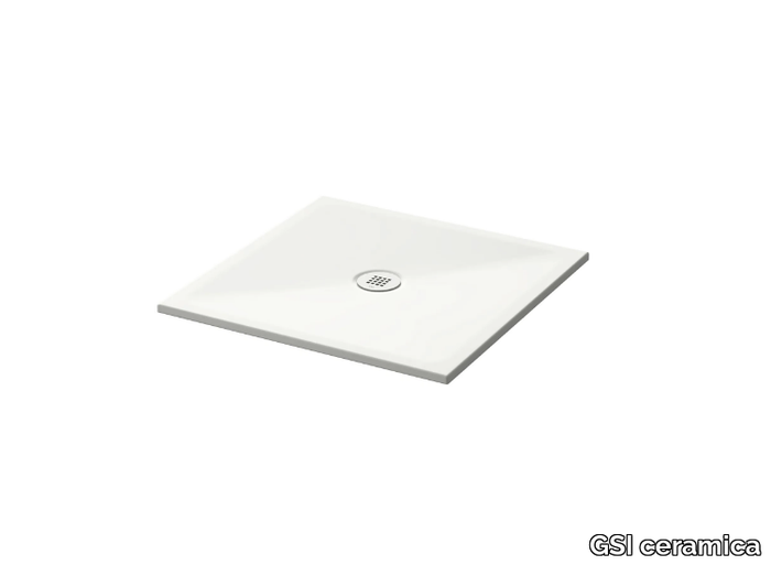 H2 80x80 - Ceramic shower tray _ GSI ceramica