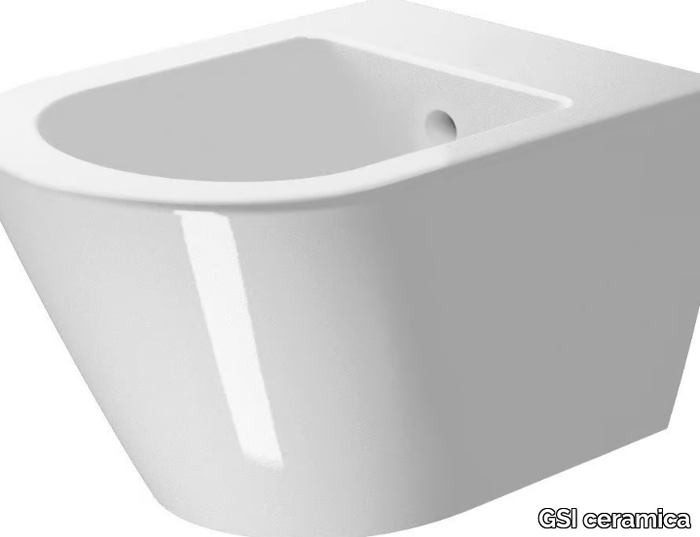 KUBE X 50/F - Wall-hung ceramic bidet with overflow _ GSI ceramica