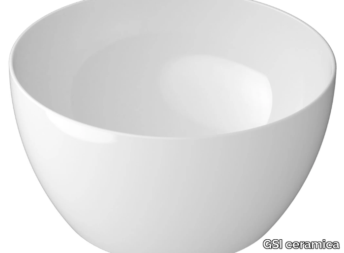 PURA Ø42H22 - Round ceramic washbasin _ GSI ceramica