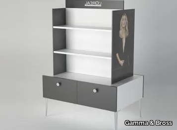 GONDOLA - Double-sided floor-standing retail display unit with horizontal panels _ Gamma & Bross