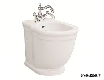 CAPRI - Back to wall Floor mounted ceramic bidet _ Gaia Mobili