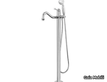 ASTON - Floor standing 1 hole steel bathtub set _ Gaia Mobili