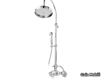 ASTON - Wall-mounted steel shower panel with hand shower _ Gaia Mobili