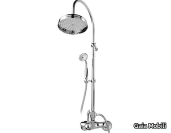 BOSTON - Wall-mounted steel shower panel with hand shower _ Gaia Mobili