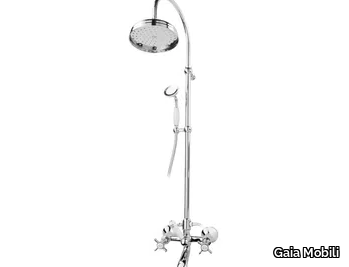 VICTORIA - Wall-mounted steel bathtub set with hand shower _ Gaia Mobili