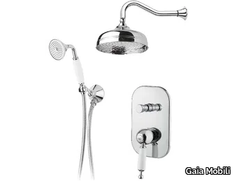 CANTERBURY - Recessed single handle steel shower set with plate _ Gaia Mobili