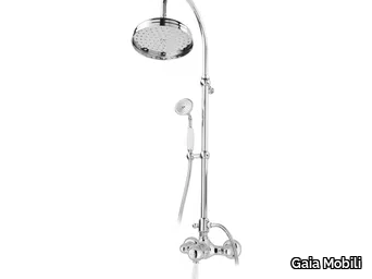 CANTERBURY - Wall-mounted steel shower panel with hand shower _ Gaia Mobili