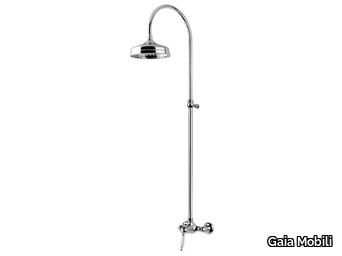 CANTERBURY - Wall-mounted steel shower panel with overhead shower _ Gaia Mobili