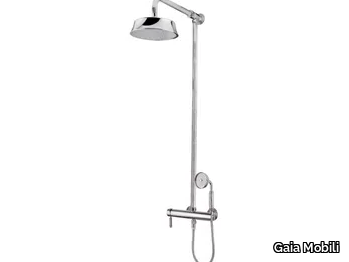 OLYMPIA - Wall-mounted steel shower panel with hand shower _ Gaia Mobili