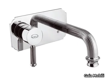 OLYMPIA - Wall-mounted single handle steel washbasin tap _ Gaia Mobili