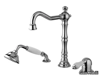 PHOENIX - Deck mounted 3 hole external steel bathtub tap _ Gaia Mobili