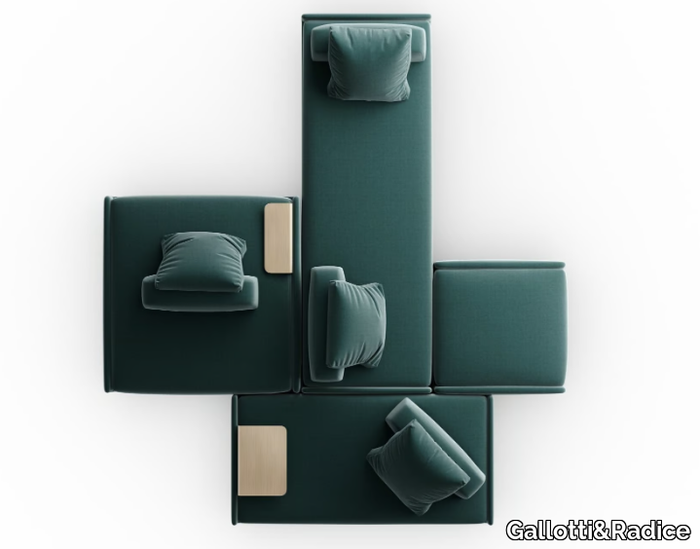 LILAS MOSAÏQUE - Modular fabric sofa _ Gallotti&Radice