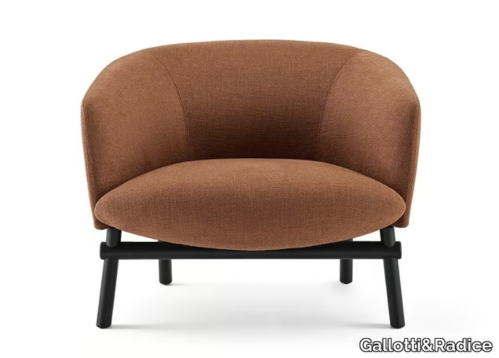 LIVRE - Fabric armchair with armrests _ Gallotti&Radice