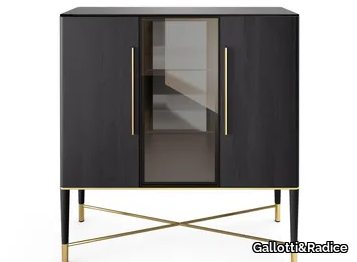 TAMA - Wooden and crystal display cabinet with integrated lighting _ Gallotti&Radice