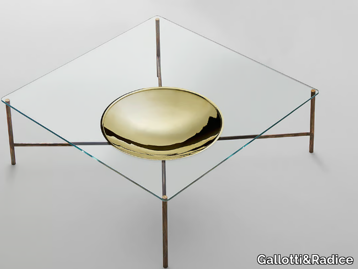 GOLDEN MOON - Low square crystal coffee table _ Gallotti&Radice