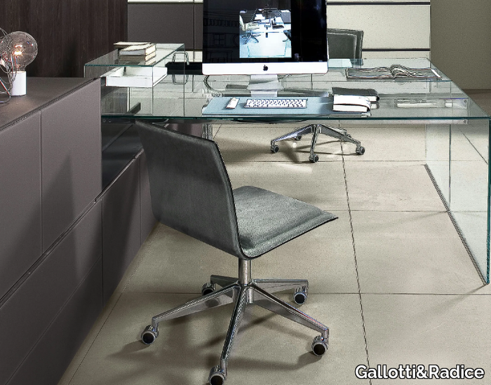 AIR DESK 1 UP - Multiple Glass and Stainless Steel office desk _ Gallotti&Radice