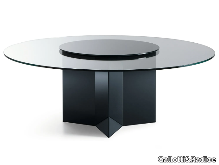 YOL - Round crystal table with Lazy Susan _ Gallotti&Radice