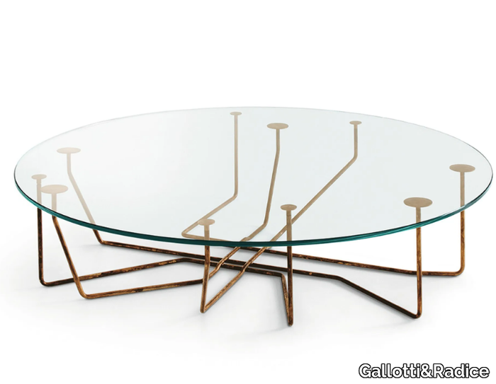 CONNECTION - Low round crystal coffee table _ Gallotti&Radice