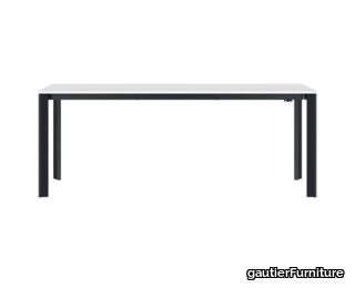 Extenso large table with charcoal legs