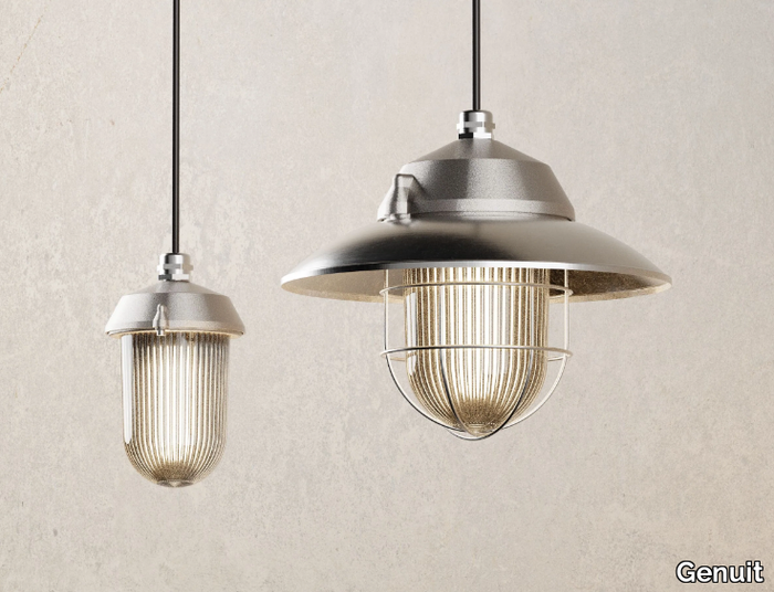 GLOBO SILVER - Natural aluminium pendant lamp _ Genuit