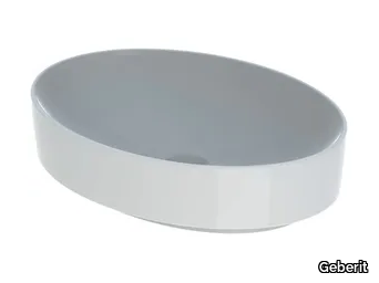 VARIFORM - Countertop oval porcelain stoneware washbasin _ Geberit