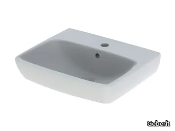 SELNOVA SQUARE - Vitreous China handrinse basin with overflow _ Geberit