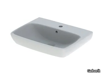 SELNOVA SQUARE - Vitreous China washbasin with overflow _ Geberit