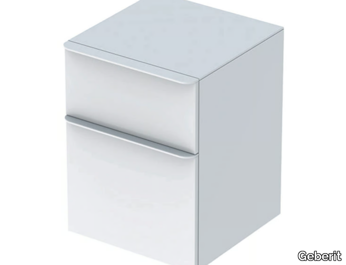 SMYLE SQUARE - Suspended bathroom cabinet with drawers _ Geberit