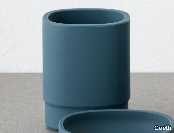 CURVY - Countertop polyurethane gel toothbrush holder _ Geelli