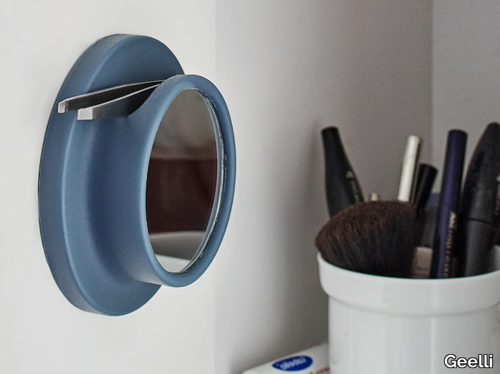 MACRO - Round wall-mounted polyurethane gel shaving mirror _ Geelli