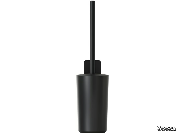 TOPAZ BLACK - Wall-mounted metal toilet brush _ Geesa