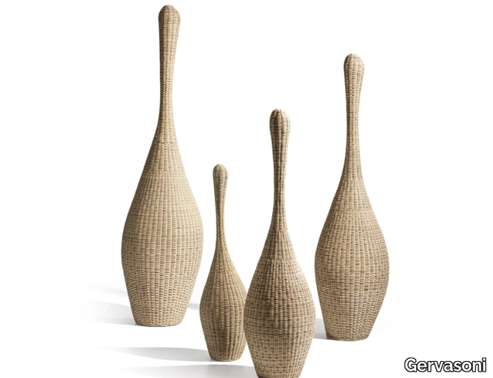 BOLLA S/M/L/XL - Woven wicker floor lamp _ Gervasoni