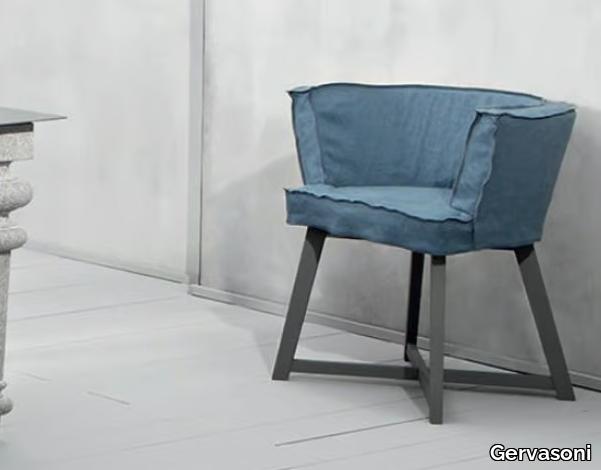 GRAY 27 - Fabric easy chair with armrests _ Gervasoni