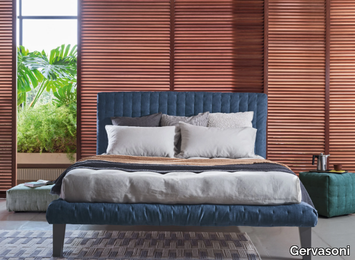 DOT - Double bed with removable cover with tufted headboard _ Gervasoni