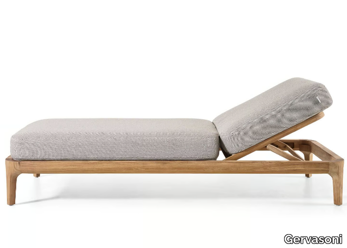 MEDITERRANEO 81 - Recliner teak sun lounger _ Gervasoni