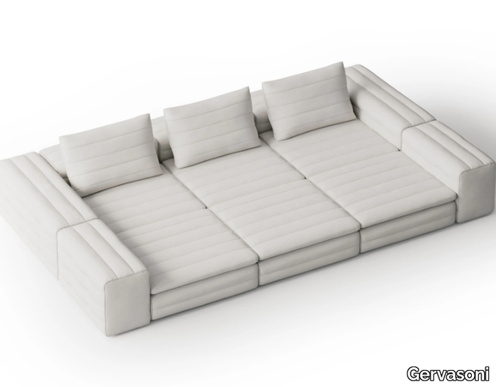 SAMET LOW A - 3 seater fabric sofa with chaise longue _ Gervasoni