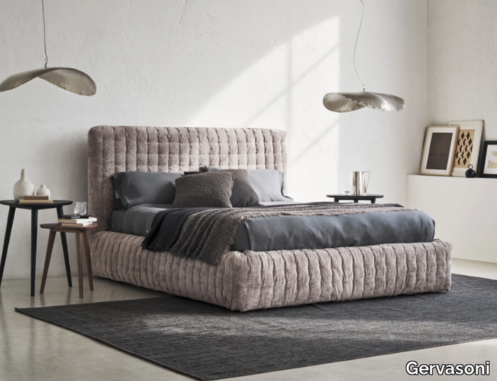 PAD - Double bed with removable cover with tufted headboard _ Gervasoni