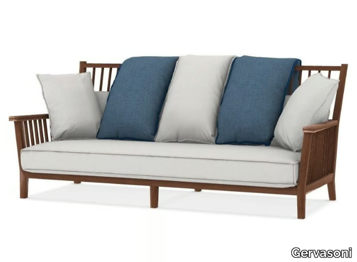 INOUT 703 - 3 seater iroko garden sofa _ Gervasoni
