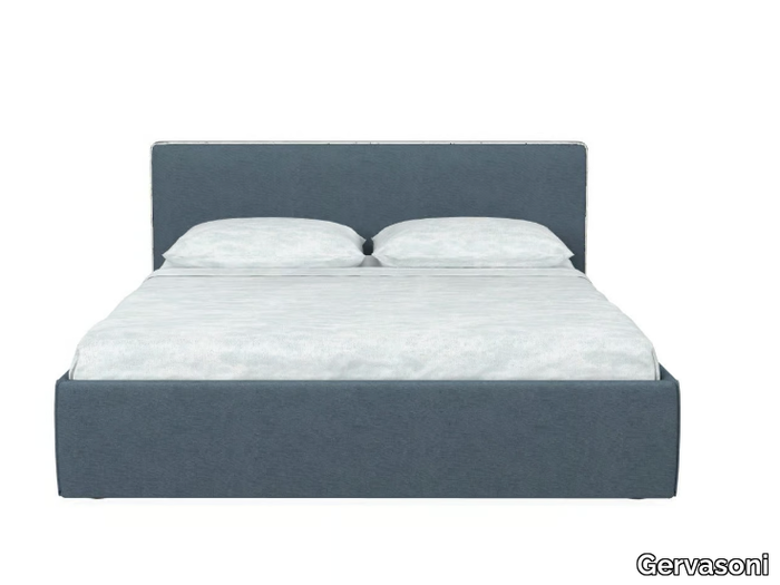 LINEA - Double bed with upholstered headboard _ Gervasoni