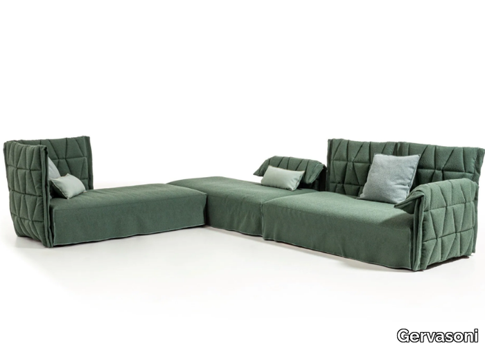 FLAIR - Corner modular fabric garden sofa _ Gervasoni