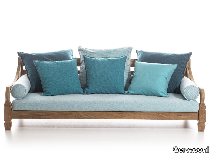 JEKO 04 - Upholstered teak garden sofa _ Gervasoni