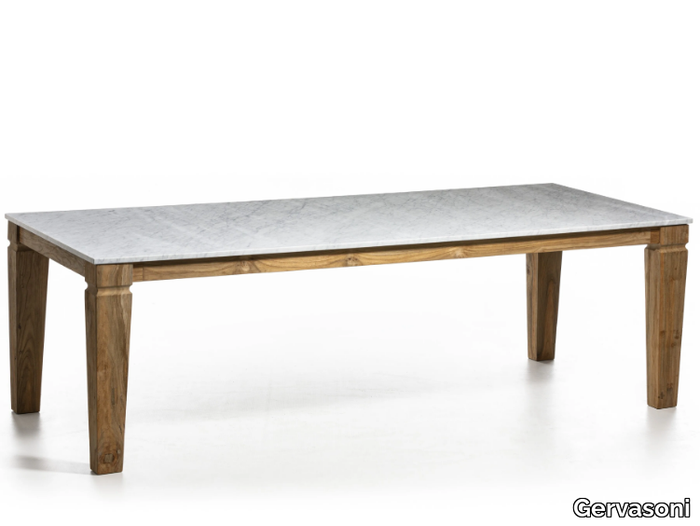 JEKO 33 - Rectangular Carrara marble garden table _ Gervasoni