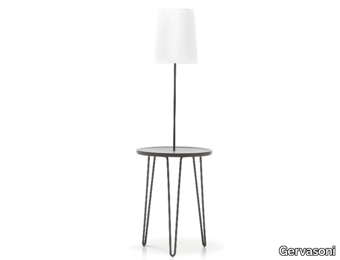 LC 47 - Powder coated steel floor lamp / bedside table _ Gervasoni