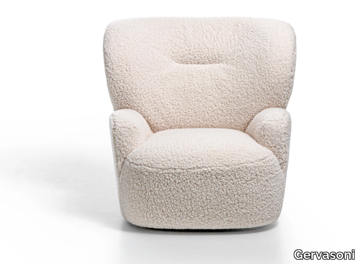 LOLL 09 - Fabric armchair with removable cover with armrests _ Gervasoni