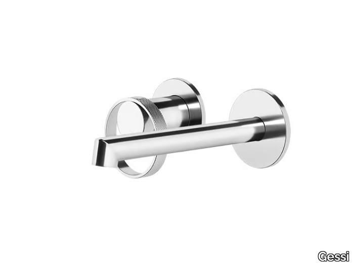 ANELLO - 2 hole wall-mounted chromed brass washbasin mixer _ Gessi