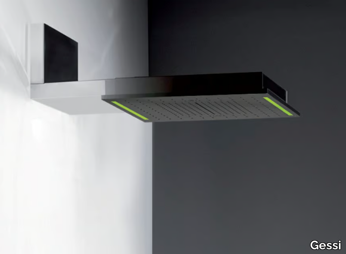 COLOUR - Wall-mounted overhead shower with arm with built-in lights _ Gessi