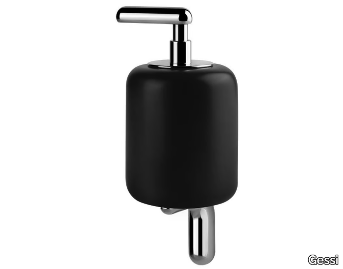 GOCCIA - Wall-mounted porcelain stoneware Bathroom soap dispenser _ Gessi