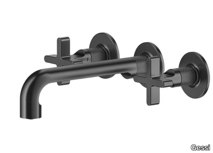 INCISO + - Wall-mounted chromed brass washbasin mixer _ Gessi