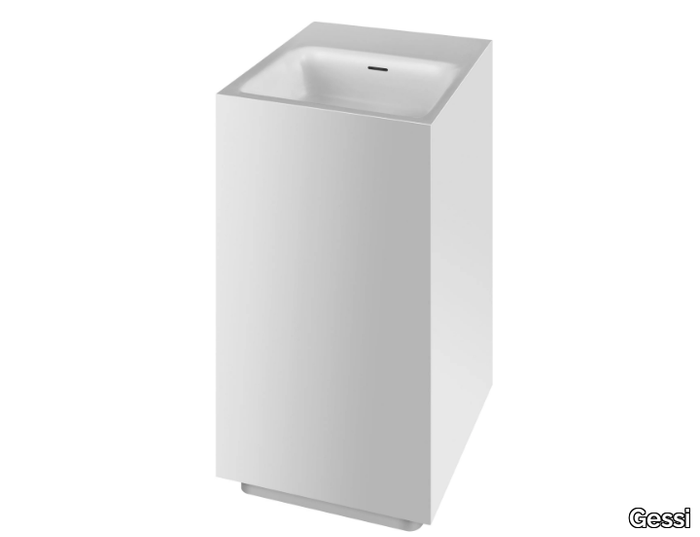 RETTANGOLO - Freestanding Cristalplant® washbasin with overflow _ Gessi